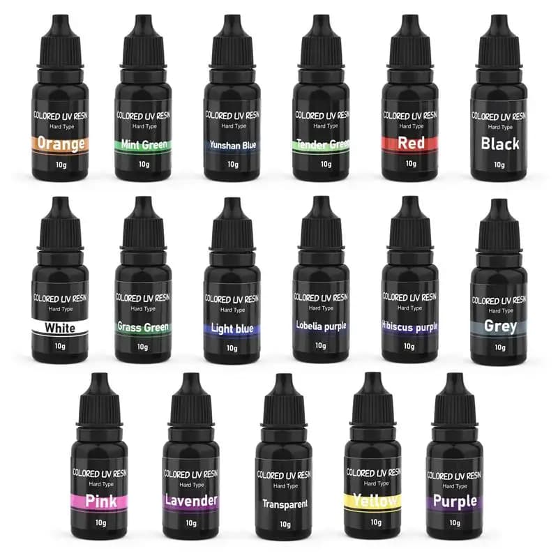 10g UV Resin Glue Epoxy Glue Hard Ultraviolet Curing DIY UV Glue Colors Resin Jewelry Making Quick Drying Glue Clear