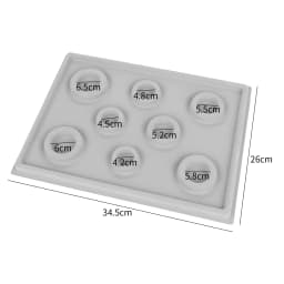 Gray Flocked Bead Board Bracelet Beading Organizer Jewelry Making Tray WorkBenches Size Measuring Plate Craft Tool Accessories