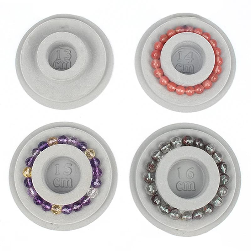 Gray Flocked Bead Board Bracelet Beading Organizer Jewelry Making Tray WorkBenches Size Measuring Plate Craft Tool Accessories