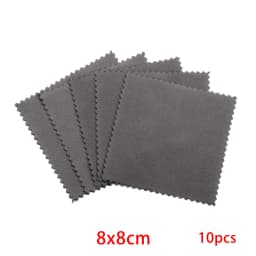 10pcs Polish Polishing Cloth Silver Color Cleaning Polishing Cloth Soft Clean Wipe Wiping Cloth For Silver Gold Jewelry Tools