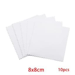 10pcs Polish Polishing Cloth Silver Color Cleaning Polishing Cloth Soft Clean Wipe Wiping Cloth For Silver Gold Jewelry Tools