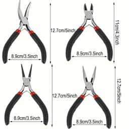 4pcs/1pcs Multifunctional Jewelry Pliers Manual Pointed-Nosed Pliers Oblique Pliers Mini Pointed-Nosed Pliers, For Jewelry Makin