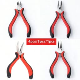 4pcs/3pcs/1pcs Iron Jewelry Pliers Tool Kit Includes Needle Round Wire Cutter And Curved Nose Pliers For Jewelry Beading Repair
