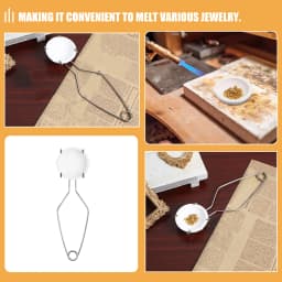 1 set Crucible Set Pot Melting Metal Smelting Tool Dishes Quartz Silver Casting Supplies Furnace Clamp Jewelry Making Practical
