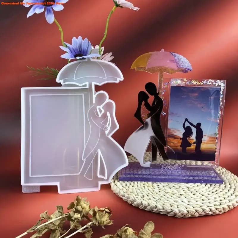DIY Couple Shaped Epoxy Resin Frame Mold Creative Picture Frame Mould Ideal for Home Decors and Unique Gift Making