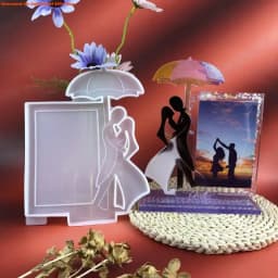 DIY Couple Shaped Epoxy Resin Frame Mold Creative Picture Frame Mould Ideal for Home Decors and Unique Gift Making