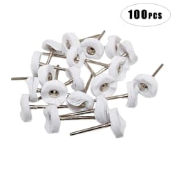 Polishing Wheel Fiber wheel Cotton wheel Wool wheel  Handle for Dremel Rotary Tools Fine Polish Jewelry Pack of 100Pcs