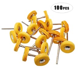 Polishing Wheel Fiber wheel Cotton wheel Wool wheel  Handle for Dremel Rotary Tools Fine Polish Jewelry Pack of 100Pcs