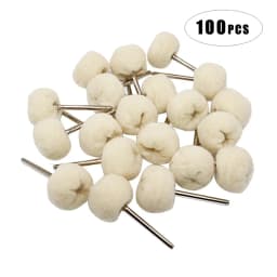 Polishing Wheel Fiber wheel Cotton wheel Wool wheel  Handle for Dremel Rotary Tools Fine Polish Jewelry Pack of 100Pcs