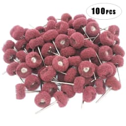 Polishing Wheel Fiber wheel Cotton wheel Wool wheel  Handle for Dremel Rotary Tools Fine Polish Jewelry Pack of 100Pcs