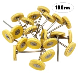Polishing Wheel Fiber wheel Cotton wheel Wool wheel  Handle for Dremel Rotary Tools Fine Polish Jewelry Pack of 100Pcs