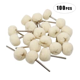 Polishing Wheel Fiber wheel Cotton wheel Wool wheel  Handle for Dremel Rotary Tools Fine Polish Jewelry Pack of 100Pcs