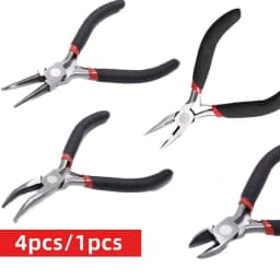 4pcs/1pcs Jewelry Pliers Tool Kit Includes Needle Round Wire Cutter And Curved Nose Pliers For Jewelry Beading Repair Supplies
