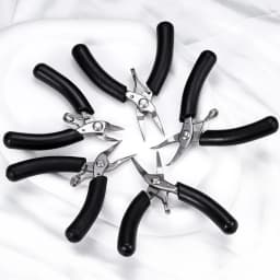 1pcs Stainless Steel Mini Jewelry Pliers Needle Nose Pliers Round Nose Pliers Wire Cutter for Jewelry Making Repair DIY Hand Too