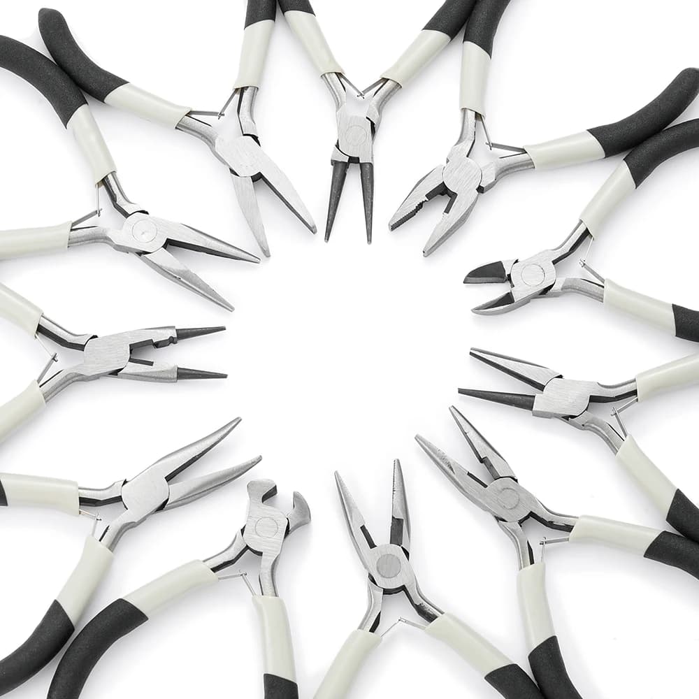 High-carbon Steel Jewelry Making Pilers Durable Needle Round Nose Cutting Wire Diagonal Pliers for Jewelry Making Repair Tools