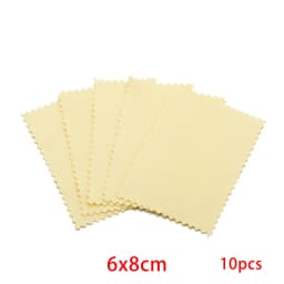 10Pcs Jewelry Polishing Cloths Soft Clean Wiping Cloth Remove Stains Double-Sided Cleaning Cloth For Silver Gold Jewelry Tools