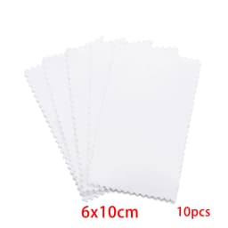 10Pcs Jewelry Polishing Cloths Soft Clean Wiping Cloth Remove Stains Double-Sided Cleaning Cloth For Silver Gold Jewelry Tools