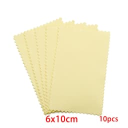 10Pcs Jewelry Polishing Cloths Soft Clean Wiping Cloth Remove Stains Double-Sided Cleaning Cloth For Silver Gold Jewelry Tools