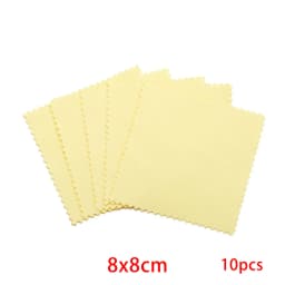 10Pcs Jewelry Polishing Cloths Soft Clean Wiping Cloth Remove Stains Double-Sided Cleaning Cloth For Silver Gold Jewelry Tools