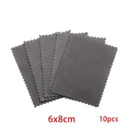 10Pcs Jewelry Polishing Cloths Soft Clean Wiping Cloth Remove Stains Double-Sided Cleaning Cloth For Silver Gold Jewelry Tools
