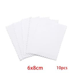 10Pcs Jewelry Polishing Cloths Soft Clean Wiping Cloth Remove Stains Double-Sided Cleaning Cloth For Silver Gold Jewelry Tools