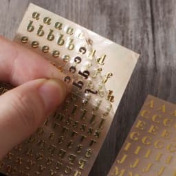 2 Sheets Metal Alphabet Stickers Uppercase Letter Lower Case Letters Stickers Self Adhesive 26 Letters Stickers Wholesale