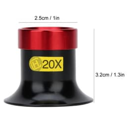 20X Watch Loupe Monocular Watch Repair Magnifier Magnifying Glass Sapphire Mirror Lens Jewelry Watch Repair Tool for Watchmaker