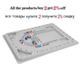 Gray Flocked Bead Board Bracelet Beading Organizer Jewelry Making Tray Size Measuring Plate For DIY Beads Craft Tool Accessories