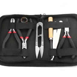 8pcs/set,2pcs/set Blck Making Tool Set, Includes Round Nose, Pointed Nose, and Wire Cutters, Non-Serrated Pliers for Beginners