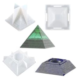 3pcs Pyramid Ashtray Epoxy Resin Mold Smoke Storage Box Casting Silicone Mould DIY Crafts Ornaments Making Tool