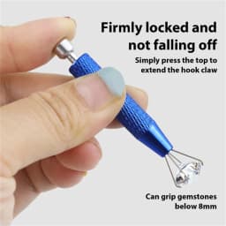 Professional Jewelry Clamp Stainless Steel Four Claw Diamonds Securing Clip Jewelry Gems Beads Holder Tweezers Picking Tool