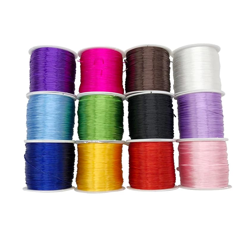 50M/Roll 0.8-1mm Color Flexible Elastic Crystal Line Rope Cord For Jewelry Making Beading Bracelet Wire Fishing Thread Rope