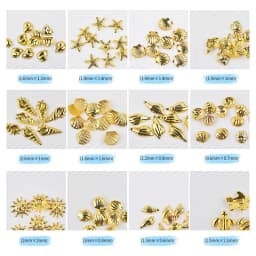 Ocean Theme Metal Rivets Resin Filler Jewelry Fillings Material Star Shell 3d Nail Art Decoration DIY Accessories