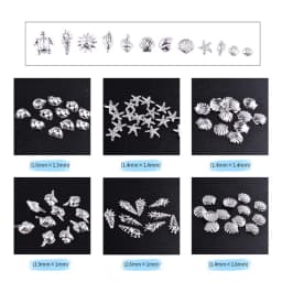 Ocean Theme Metal Rivets Resin Filler Jewelry Fillings Material Star Shell 3d Nail Art Decoration DIY Accessories