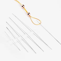 5PCS/lot Big Eye Curved Open Stainless Steel Beading Needles for Beads Pearls Threading String Cord Jewelry Making Tools Pins