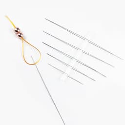 5PCS/lot Big Eye Curved Open Stainless Steel Beading Needles for Beads Pearls Threading String Cord Jewelry Making Tools Pins