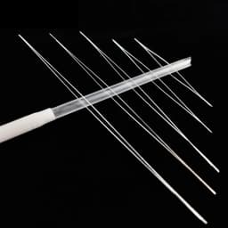 5PCS/lot Big Eye Curved Open Stainless Steel Beading Needles for Beads Pearls Threading String Cord Jewelry Making Tools Pins