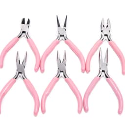 6Styles Mini Pliers Diagonal Round Bent Needle Nose Handcraft Beading Insulated Cutter Pliers For Jewelry Making Tools