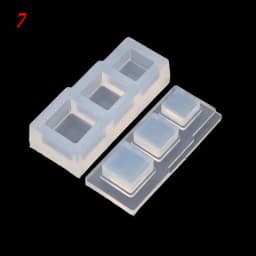 UV Resin Geometric Molds Hollow Quicksand Mold with Square Round Ellipse Mold for UV Resin Crafts DIY Jewelry Tool