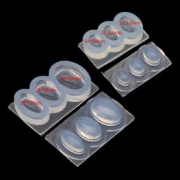 UV Resin Geometric Molds Hollow Quicksand Mold with Square Round Ellipse Mold for UV Resin Crafts DIY Jewelry Tool