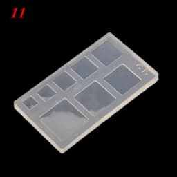 UV Resin Geometric Molds Hollow Quicksand Mold with Square Round Ellipse Mold for UV Resin Crafts DIY Jewelry Tool
