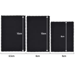 10*6.3cm/8*8cm/8*6cm 50pcs Silver Clean Polishing Cloth Soft Clean Wipe Wiping Cloth For Necklaces Rings Jewelry Clean Tool