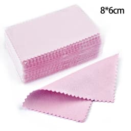 10*6.3cm/8*8cm/8*6cm 50pcs Silver Clean Polishing Cloth Soft Clean Wipe Wiping Cloth For Necklaces Rings Jewelry Clean Tool