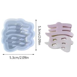 Chinese Character Japanese Alphabet Silicone Mold Love Heart English Letter Resin Quicksand Shaker Mold Jewelry Pendant Making