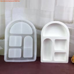 E06E Innovative Arched House Silicone Moulds For Casting Mini House Christmas Decorations And Creative Resin Crafts