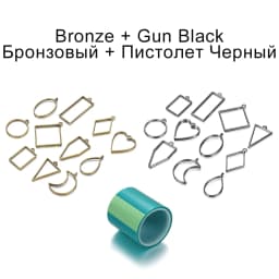 11 Style/lot Geometric Figure Charm Hollow Glue Blank Pendant Tray Bezel Epoxy Resin Molds For DIY Jewelry Making Supplies