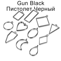 11 Style/lot Geometric Figure Charm Hollow Glue Blank Pendant Tray Bezel Epoxy Resin Molds For DIY Jewelry Making Supplies