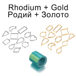 11 Style/lot Geometric Figure Charm Hollow Glue Blank Pendant Tray Bezel Epoxy Resin Molds For DIY Jewelry Making Supplies
