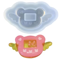 DIY Pedometer Ornament Quicksand Silicone Epoxy Mold DIY Keychain Pendant Jewelry Crafting Mould for Valentines Gift