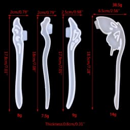 Barrette Hair Clip Silicone Epoxy Resin Mold Hair Pin Jewelry Casting Mold Tools for Classical Jewelry Making Women Gift